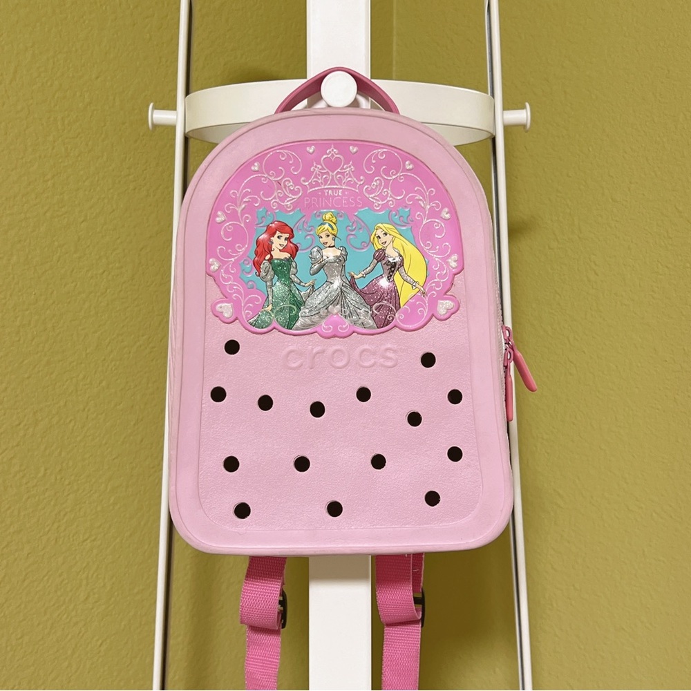 Crocs Kids True Princess Pink Mini Rubber Backpack Zipper Adjustable Straps